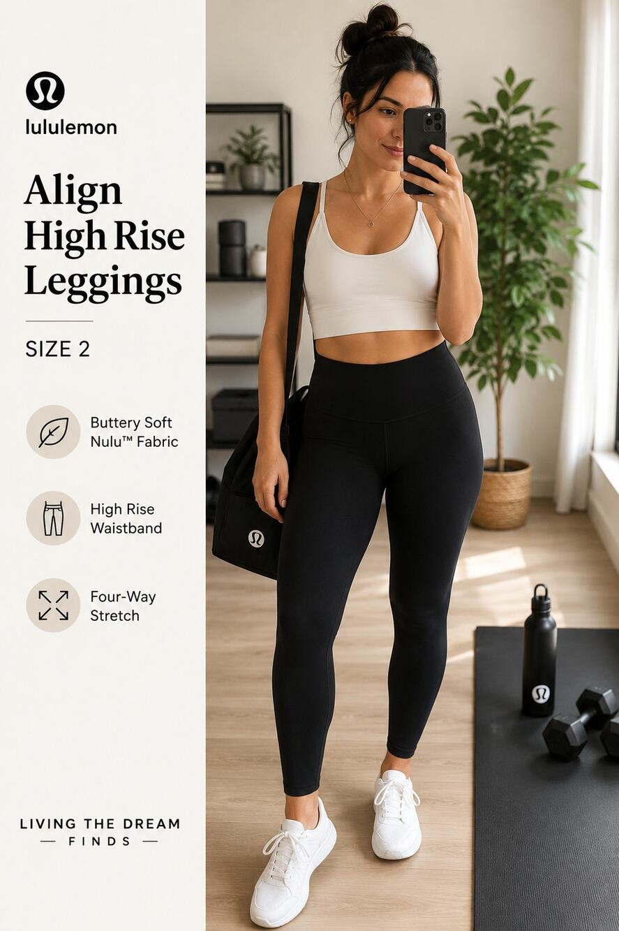 Lululemon Align High Rise Leggings Black Women's Size 2 Yoga Athletic Pants